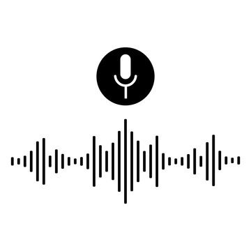Sound audio wave. Voice message or recording voice. Vector illustration.
