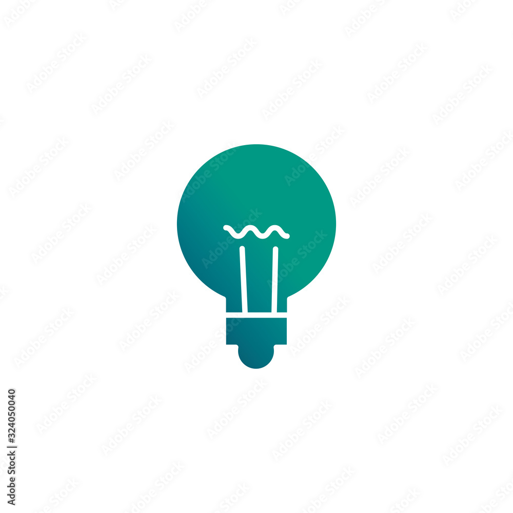 Wall mural light bulb, gradient style icon