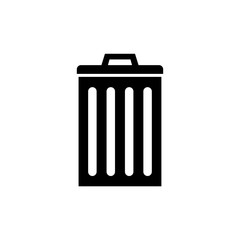Trash can icon, logo isolated on white background