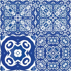 Portuguese ornamental azulejo ceramic.