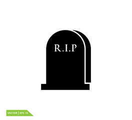 RIP icon vector logo design template