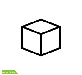 Cube icon vector logo design template