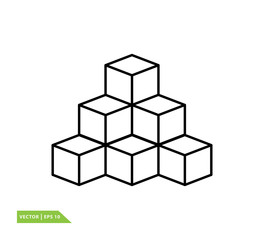Fototapeta premium Cube icon vector logo design template
