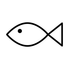 Obraz premium cute fish animal line style icon