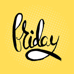 Hand lettering grunge card with textured handcrafted doodle letters in retro style