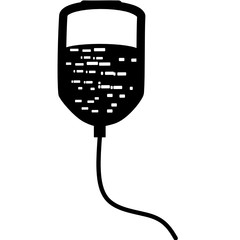 Infusion icon. Intravenous bag, blood, drip. Medical help concept. Vector illustration can be used for topics like hospital, therapy, chemotherapy. Iv, infuse, blood bag. Tube and blood collection.  