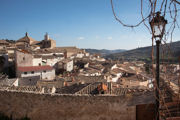 Cityscape of the medieval village of Pastrana, Guadalajara, Spain