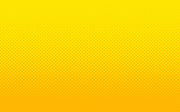 Gradient Halftone Background, Pop Art Design. Colorful Comic Pattern. Yellow Halftone Texture.