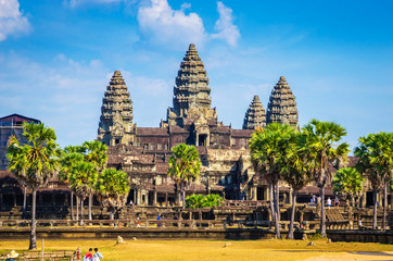 Fototapeta premium Ancient temple complex Angkor Wat, Siem Reap, Cambodia.