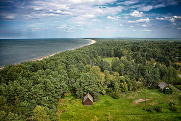 Amazing Latvia - panoramic view of the Baltic sea coast line.