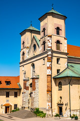 Fototapeta na wymiar Tyniec, Poland - St. Paul and Peter church in the Tyniec Benedictine Abbey at the Vistula River near Cracow