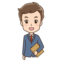 さまざまなポーズの男性 ビジネスマン イラスト Wall Mural Amirian