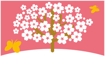 Fototapeta premium 桜グラフィックパターン