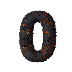 Lava Letter 3d illustration