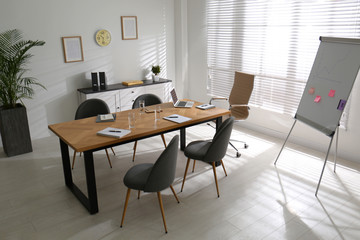 Conference room interior with modern office table