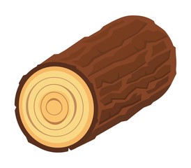 Cartoon wood log vector
