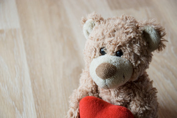 Teddy bear with a red heart