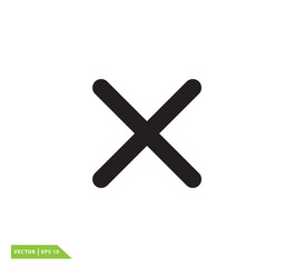 Obraz premium Delete icon vector sign logo template