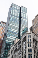 Fototapeta na wymiar Modern skyscrapers in Manhattan, New York City, USA