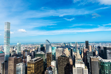 Skyline of skyscrapers of Manhattan, New York City, USA