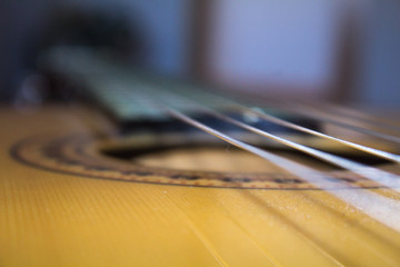 Obraz na płótnie Canvas closeup of a guitar