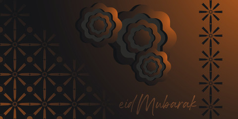 Vector Ramadan Kareem card. Vintage banner with lanterns for Ramadan wishing. Arabic shining lamps. Decor in Eastern style. Islamic background. Card for Muslim feast of the holy of Ramadan month.