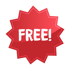 Free badge, special offer promotion. Call to action stickers or labels.