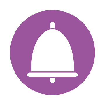 recommend clip art: Isolated bell block style icon vector design