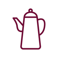 Isolated tea kettle line style icon vector design
