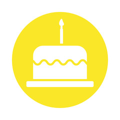 sweet cake pastry block style icon