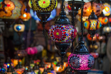 Turkish pendant lamps with variety of colors