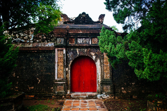 Tu Duc's tomb, also known as the Summer Palace, in Hue, Vietnam. ,Hue