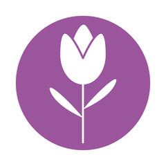 Isolated natural flower block style icon vector design