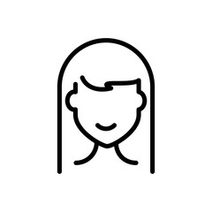 avatar woman icon, line style icon