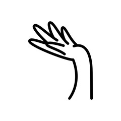 female hand , line style icon