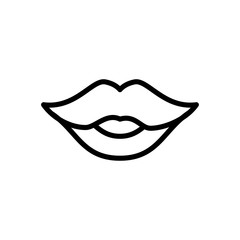 female lips , line style icon