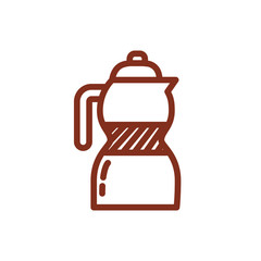 coffee kettle drink line style icon