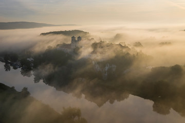 Tyniec in the fog, Cracow, Poland