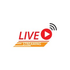 Live streaming play logo icon