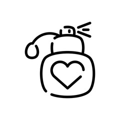Obraz premium fragance bottle, line style icon
