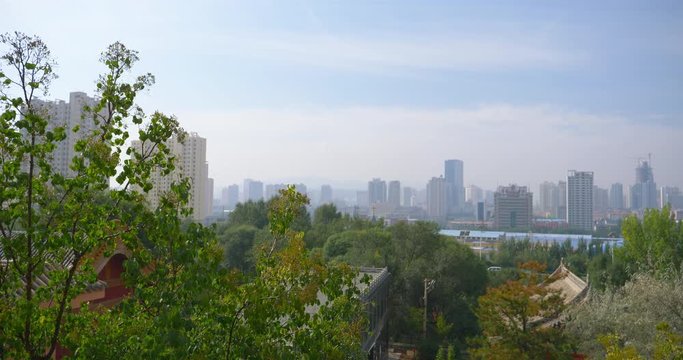 Tulou Temple of Beishan Mountain, Yongxing Temple in Xining Qinghai China.