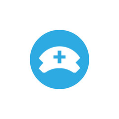 nurse cap, block and flat style icon