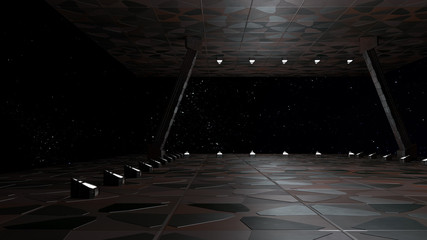 Space environment, ready for comp of your characters.3D rendering © Natalia80