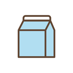 Isolated milk box drink line and fill style icon vector design