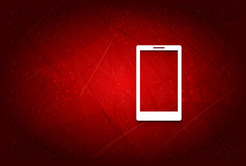 Smartphone icon modern trendy abstract red background illustration