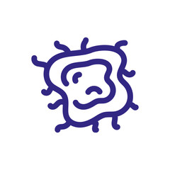 bacteria icon, thick line style