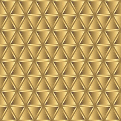 Golden triangles seamless pattern. Eps8..