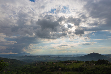 Obraz na płótnie Canvas Panorama of Sabina with Mount Soratte