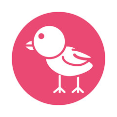 cute little chick block style icon