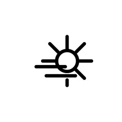 Obraz premium Vector illustration, fog day icon design